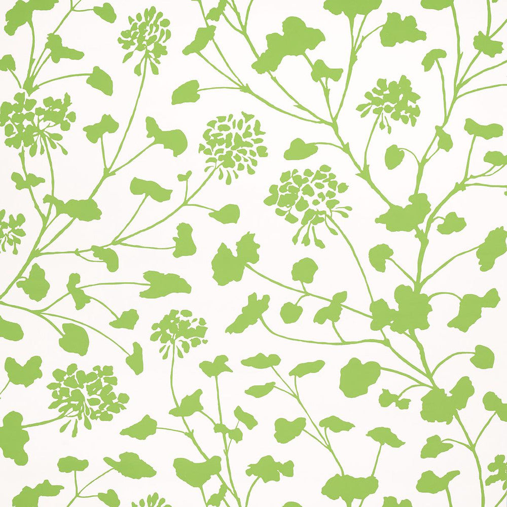 Pennick Leaf On Ivory 5010542 by Schumacher Wallpaper Moon River 13.5" - Fabric Carolina -