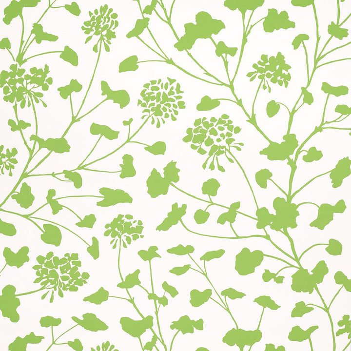 Pennick Leaf On Ivory 5010542 by Schumacher Wallpaper Moon River 13.5" - Fabric Carolina -