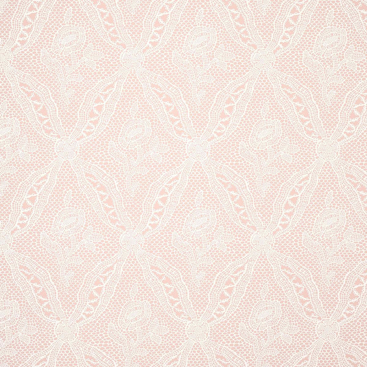 Cosette Lace Blush 5014720 by Schumacher Wallpaper New Old-Fashioned 27.0" - Fabric Carolina -