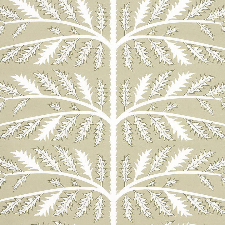 Thistle Neutral 5014951 by Schumacher Designer Wallpaper Neisha Crosland 27.0" - Swanky Fabrics -