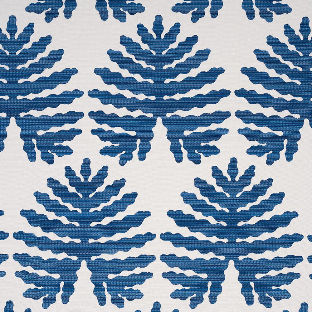 Palma Sola Indoor/Outdoor Navy 79180 by Schumacher Designer Fabric Moon River 14.0" - Swanky Fabrics -