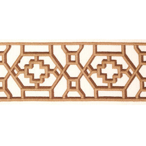 Zanzibar Trellis Tape Camel 81282 by Schumacher Trim