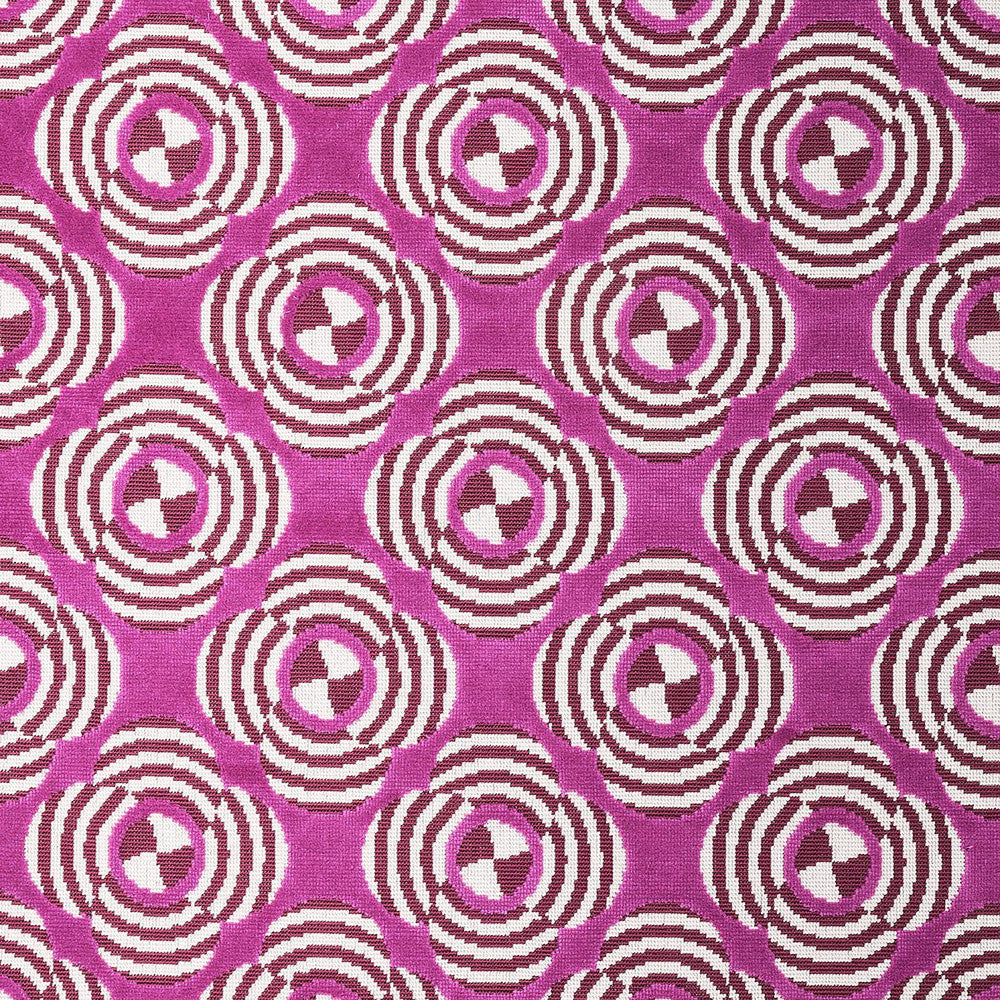 Le Moderne Cut Velvet Magenta 82262 by Schumacher Designer Fabric Johnson Hartig - Swanky Fabrics -