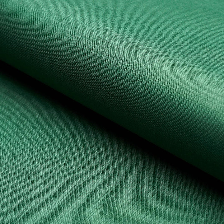 Lange Glazed Linen Emerald 82687 by Schumacher Fabric Perfect Basics: Linen - Fabric Carolina -