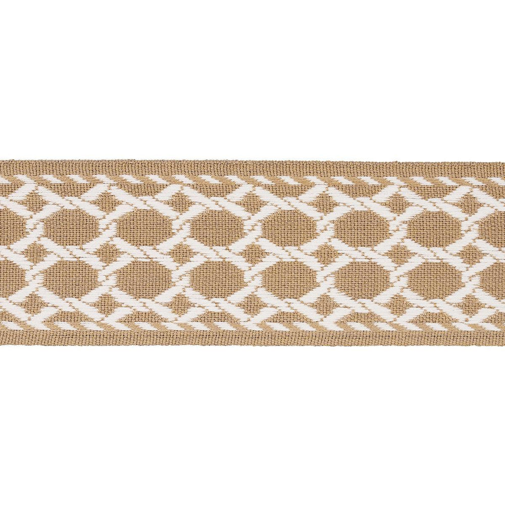 Lattice Indoor/Outdoor Tape Sand 82823 by Schumacher Trim Swing Time Indoor/Outdoor 3.38" - Fabric Carolina -