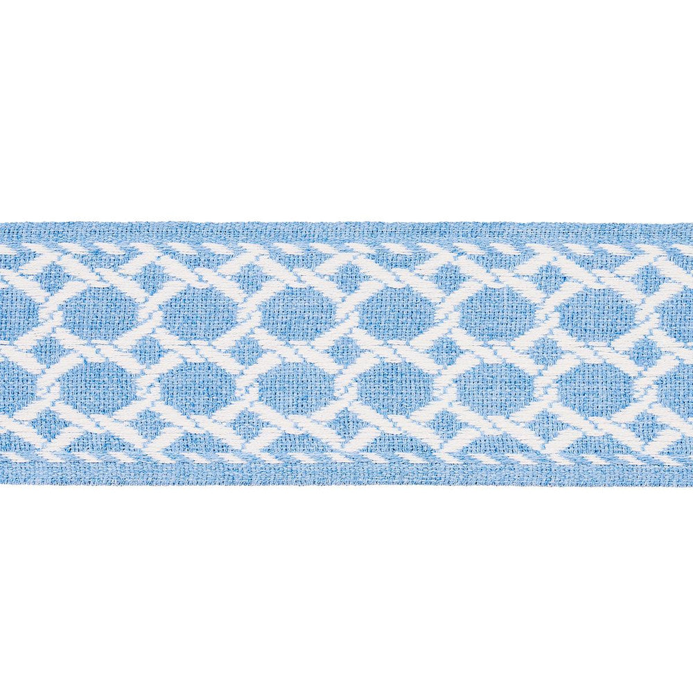 Lattice Indoor/Outdoor Tape Chambray 82821 by Schumacher Trim Swing Time Indoor/Outdoor 3.38" - Fabric Carolina -