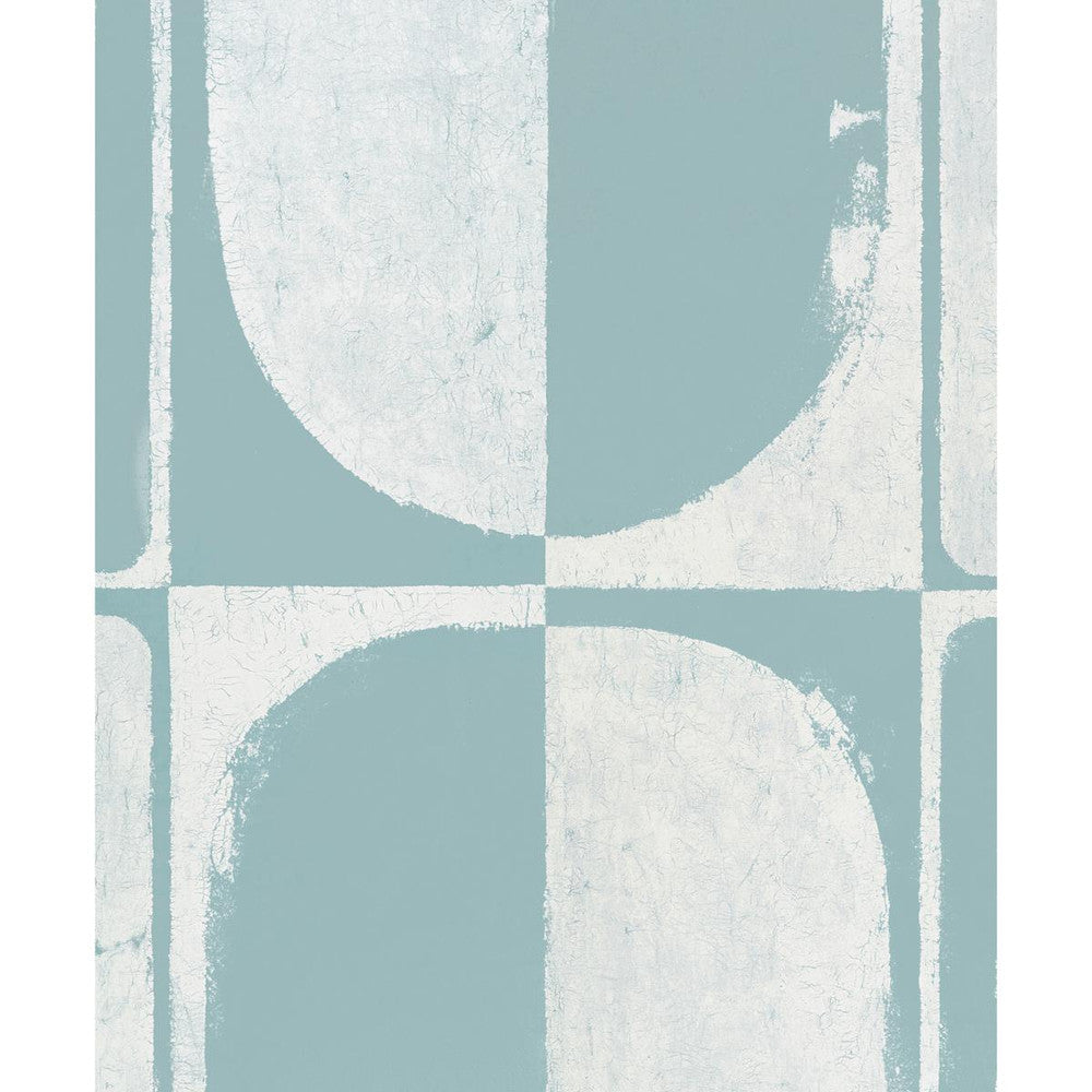 The Cloisters Soft Blue 5014902 by Schumacher Designer Wallpaper Backdrop 108.0" - Swanky Fabrics -