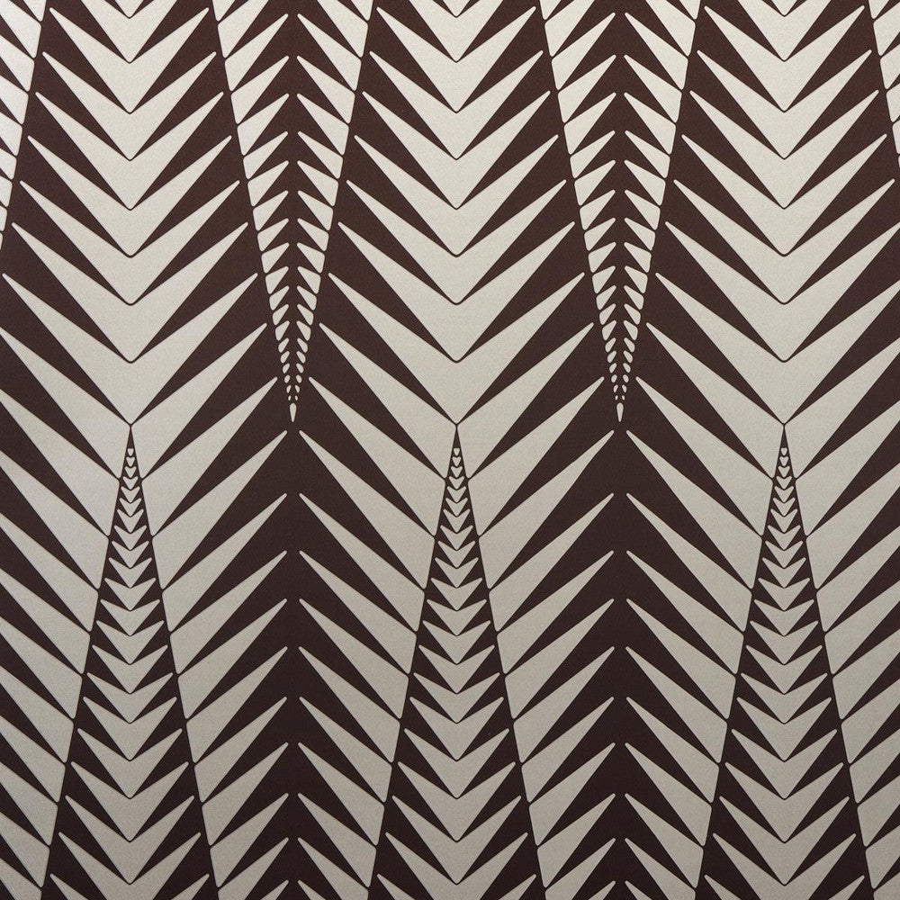 Zebra Brown Silver 5015061 by Schumacher Wallpaper Neisha Crosland 20.5" - Fabric Carolina -