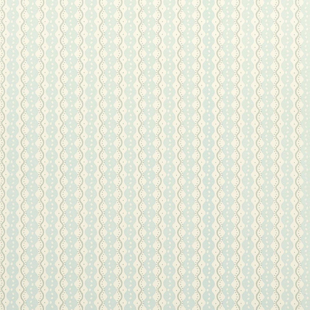 Centipede Stripe Icing Blue 5015070 by Schumacher Designer Wallpaper Neisha Crosland 20.5" - Swanky Fabrics -