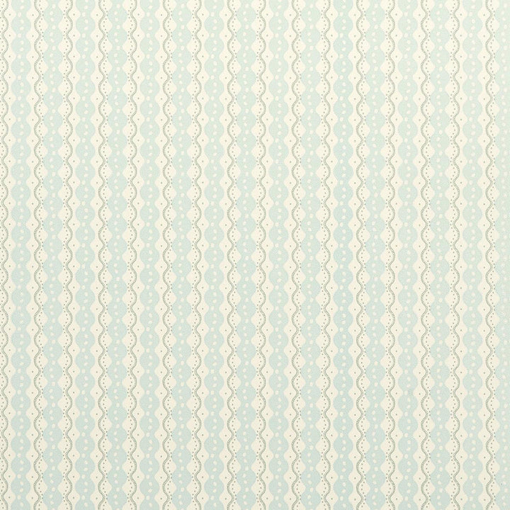Centipede Stripe Icing Blue 5015070 by Schumacher Designer Wallpaper Neisha Crosland 20.5" - Swanky Fabrics -