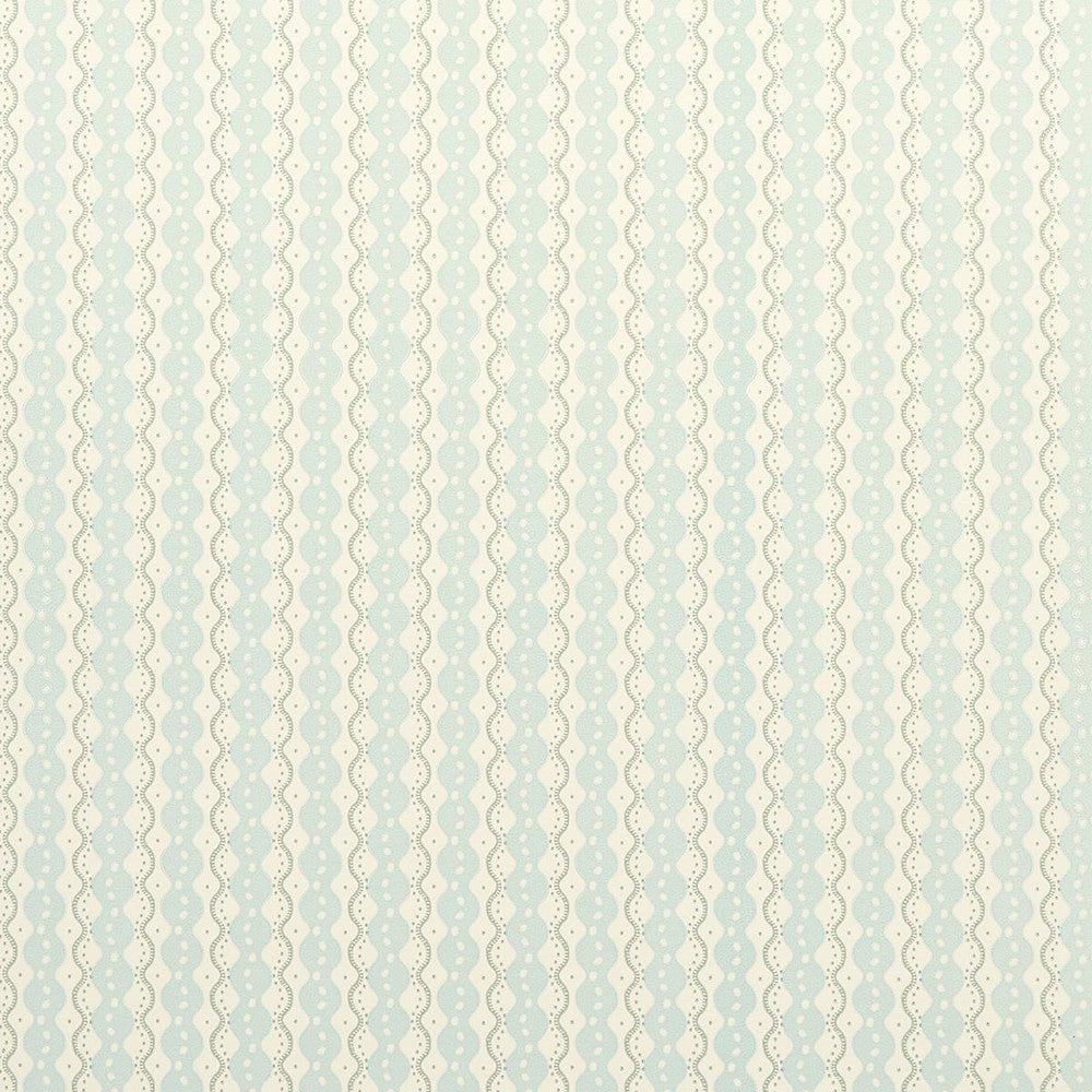 Centipede Stripe Icing Blue 5015070 by Schumacher Wallpaper Neisha Crosland 20.5" - Fabric Carolina -