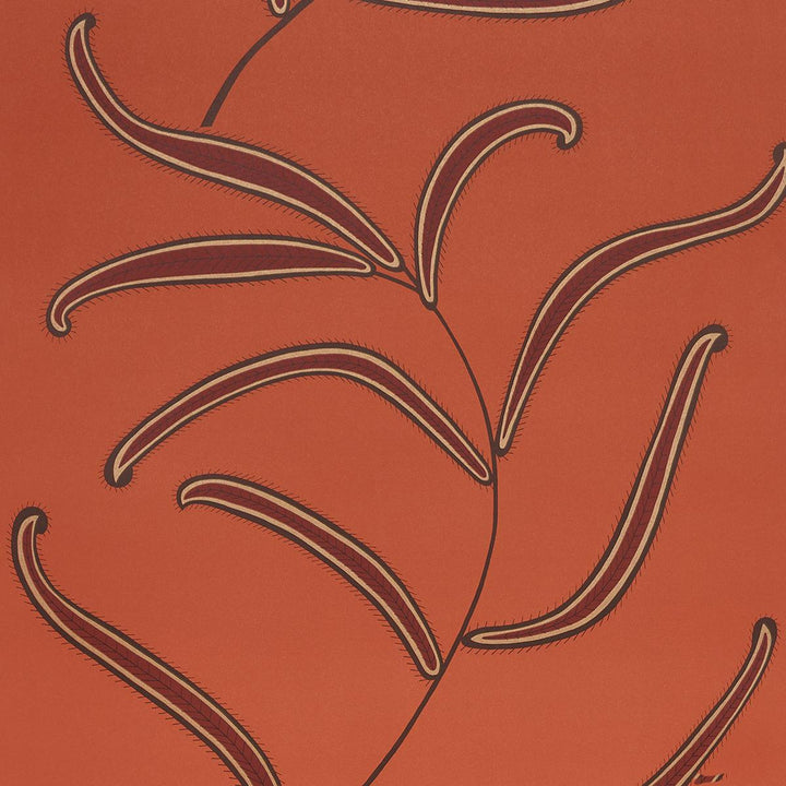 Caterpillar Leaf Tomato 5014532 by Schumacher Wallpaper Neisha Crosland 20.5" - Fabric Carolina -