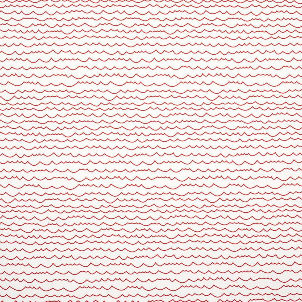 Waves Red 5007463 by Schumacher Wallpaper Moon River 27.0" - Fabric Carolina -