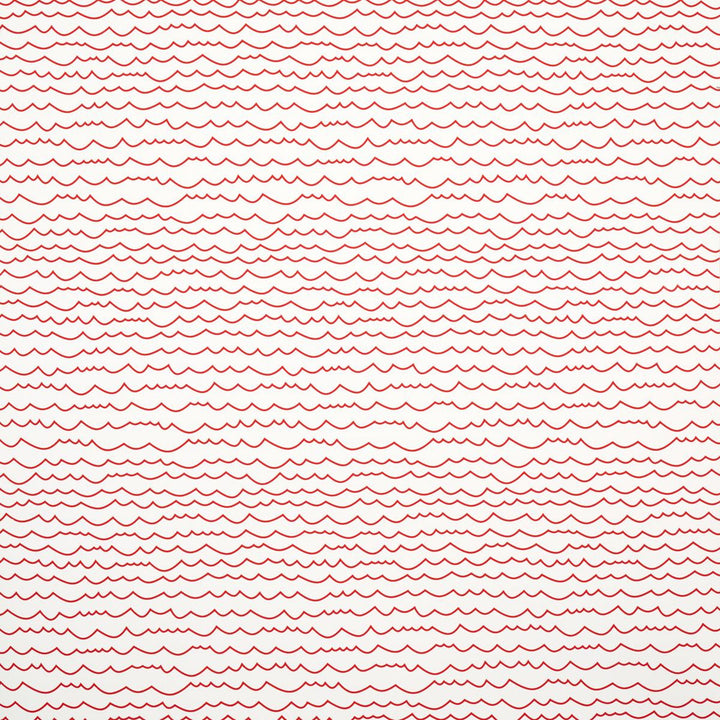 Waves Red 5007463 by Schumacher Wallpaper Moon River 27.0" - Fabric Carolina -