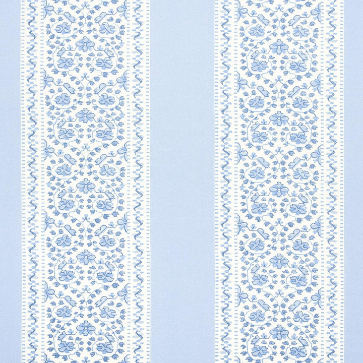 Jasmine Indoor/Outdoor Indigo 180740 by Schumacher Fabric Moon River 9.0" - Fabric Carolina -