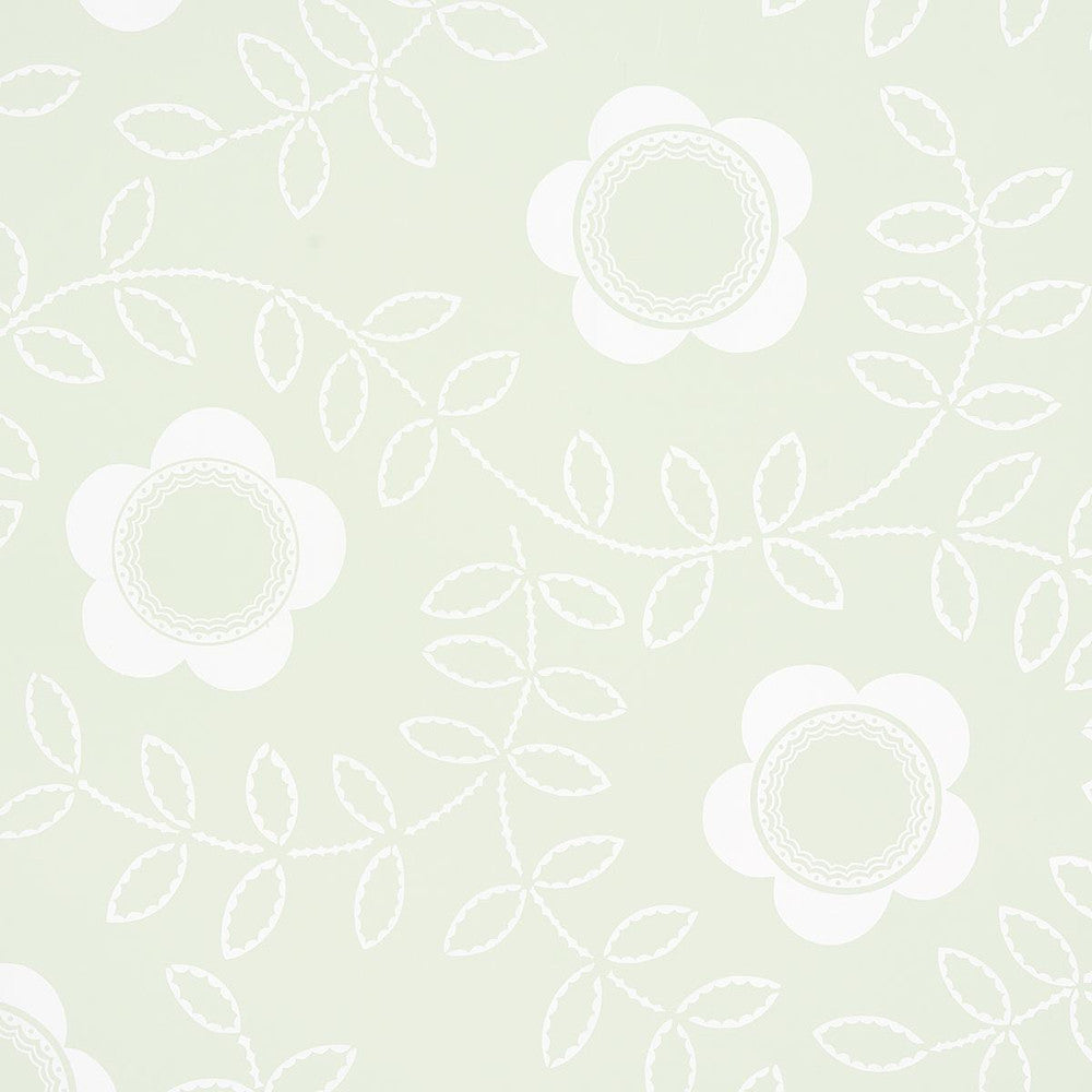 Tudor Rose Pistachio 5015101 by Schumacher Wallpaper Neisha Crosland 27.0" - Fabric Carolina -