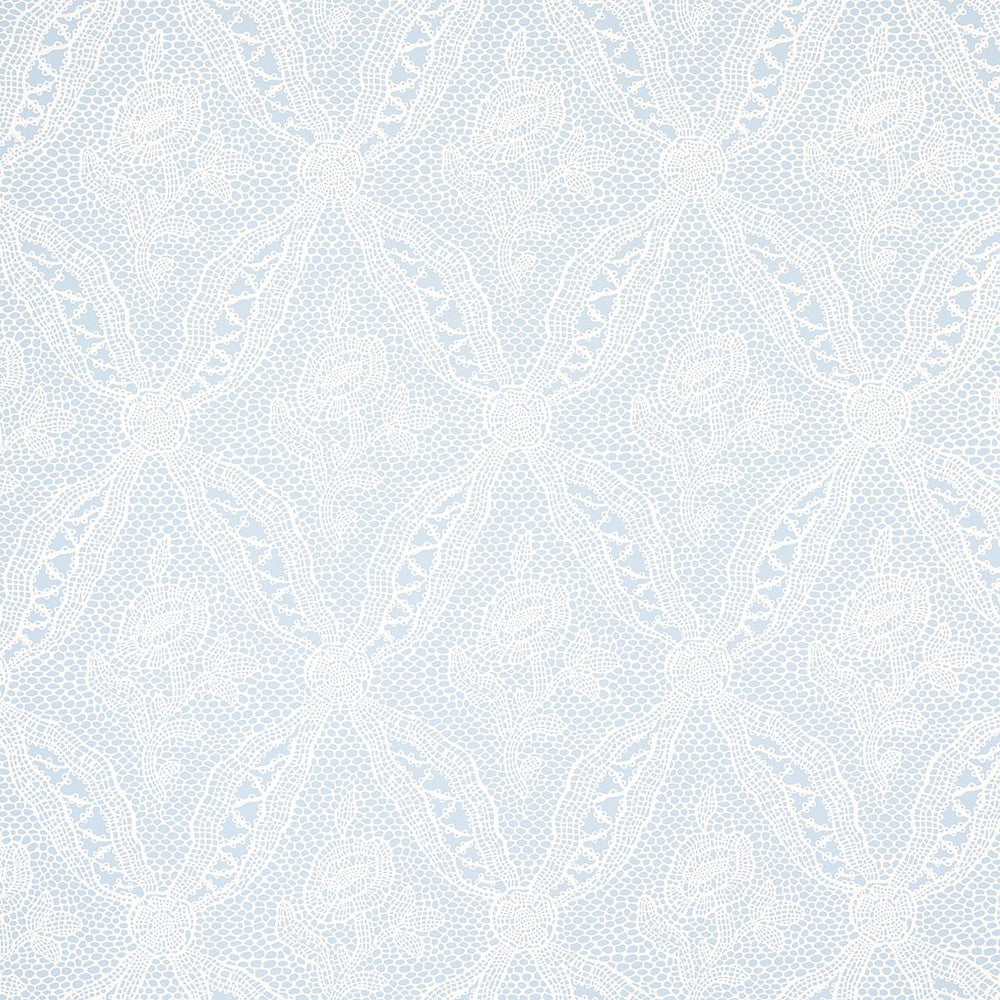 Cosette Lace Cornflower 5014722 by Schumacher Wallpaper New Old-Fashioned 27.0" - Fabric Carolina -