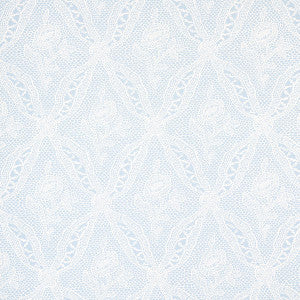 Cosette Lace Cornflower 5014722 by Schumacher Wallpaper