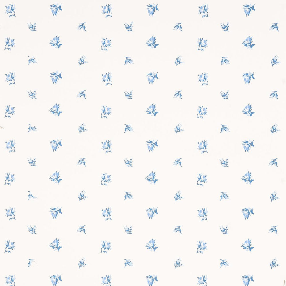Margie Floral Porcelain 5014740 by Schumacher Wallpaper New Old-Fashioned 9.0" - Fabric Carolina -