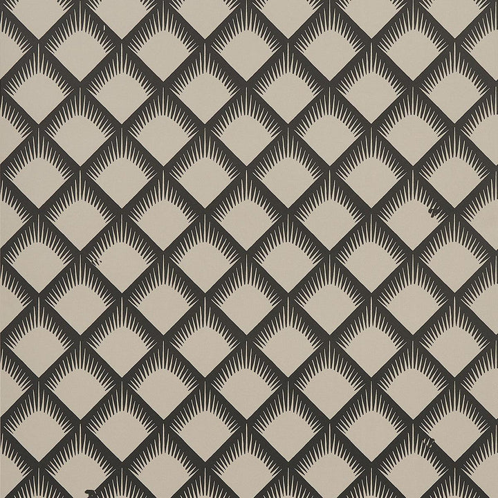Maize Black & Cream 5015040 by Schumacher Designer Wallpaper Neisha Crosland 20.5" - Swanky Fabrics -