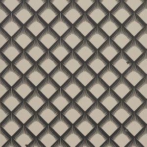 Maize Black & Cream 5015040 by Schumacher Wallpaper