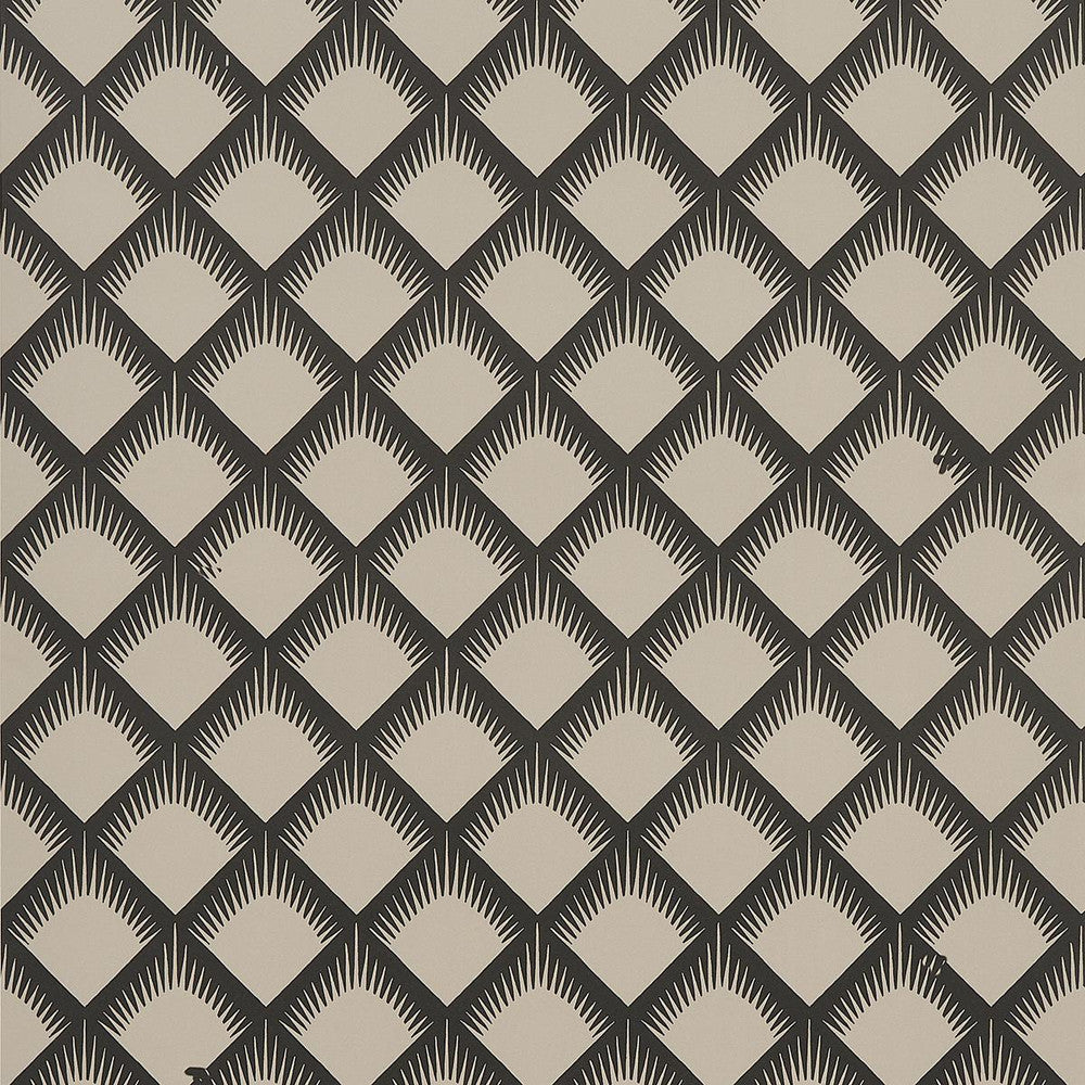 Maize Black & Cream 5015040 by Schumacher Wallpaper Neisha Crosland 20.5" - Fabric Carolina -