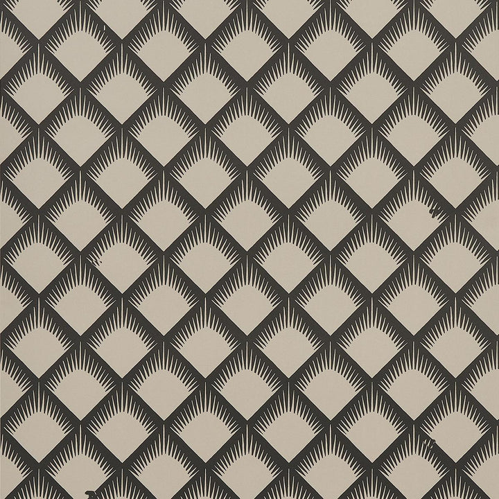 Maize Black & Cream 5015040 by Schumacher Wallpaper Neisha Crosland 20.5" - Fabric Carolina -