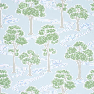 Tree River Mineral 5009102 by Schumacher Wallpaper