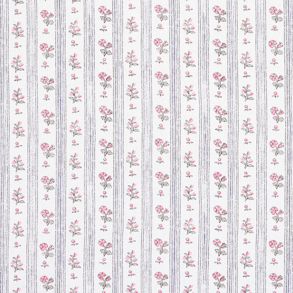 Cabanon Stripe Rose 175965 by Schumacher Fabric New Old-Fashioned 6.0" - Fabric Carolina -