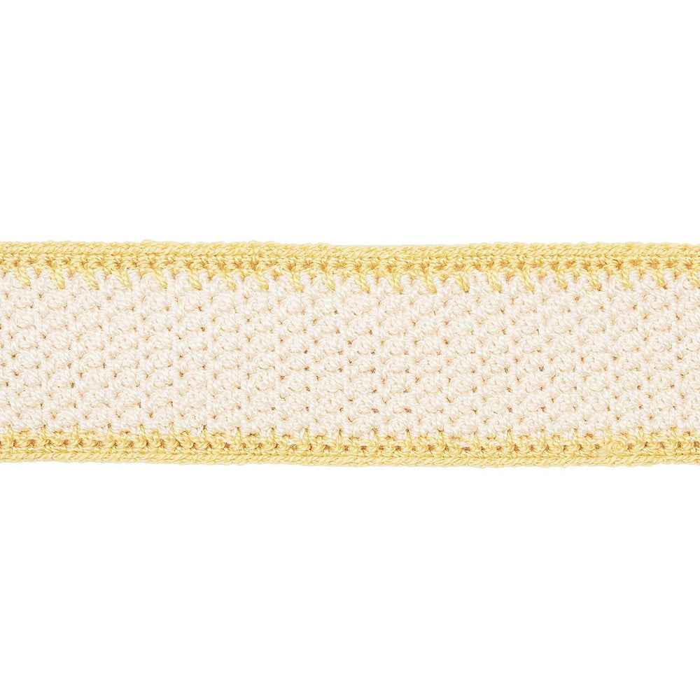 Sylvia Crochet Tape Buttercup 82671 by Schumacher Trim New Old-Fashioned - Fabric Carolina -