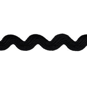 Ric Rac Tape Medium Black 82714 by Schumacher Trim