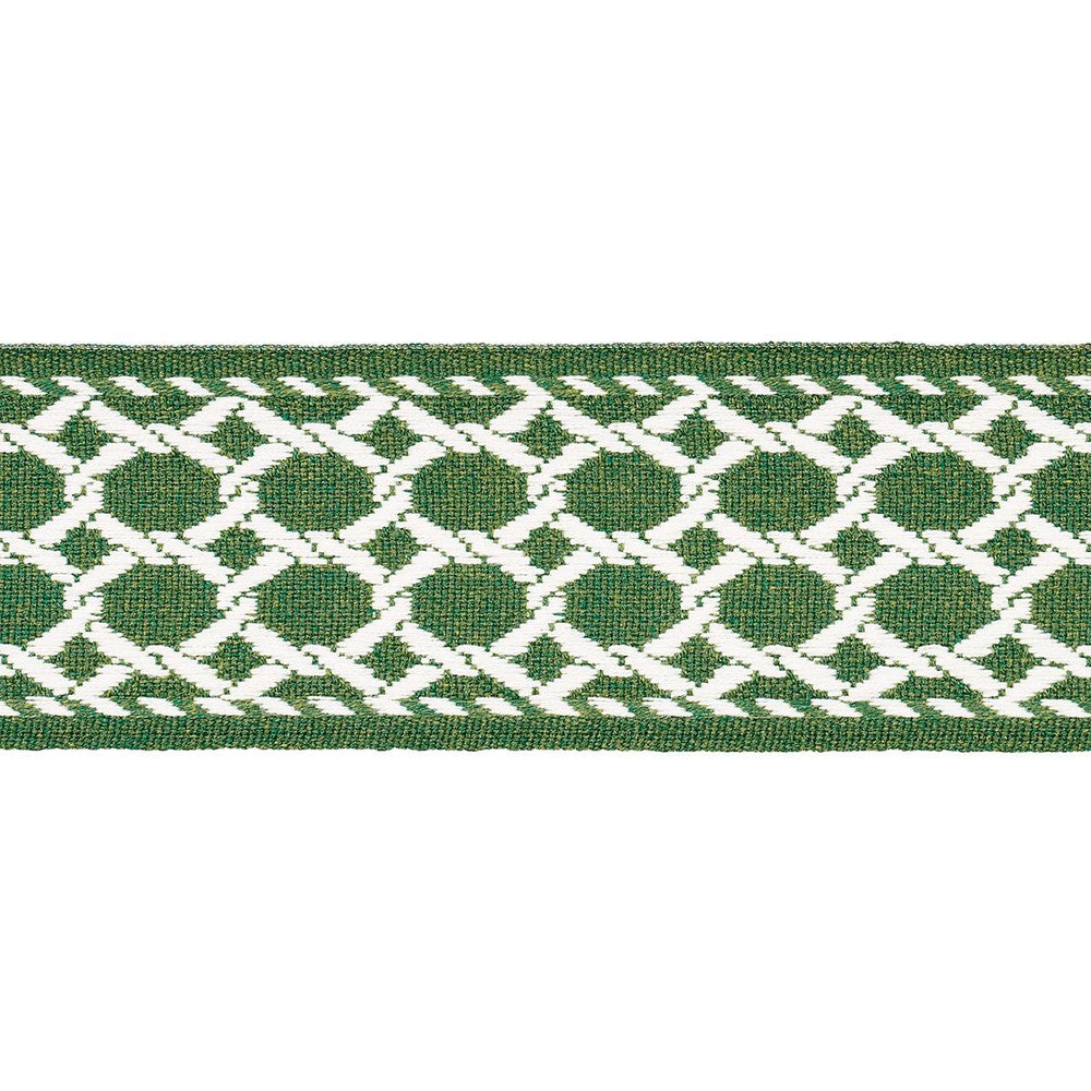 Lattice Indoor/Outdoor Tape Green 82822 by Schumacher Trim Swing Time Indoor/Outdoor 3.38" - Fabric Carolina -