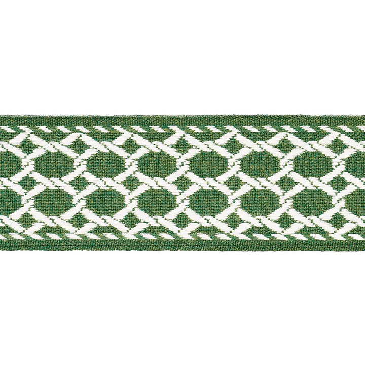 Lattice Indoor/Outdoor Tape Green 82822 by Schumacher Trim Swing Time Indoor/Outdoor 3.38" - Fabric Carolina -