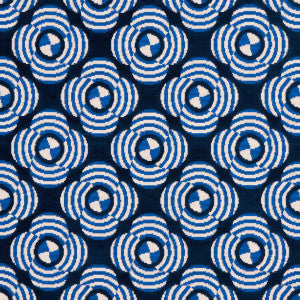 Le Moderne Cut Velvet Cobalt 82260 by Schumacher Fabric