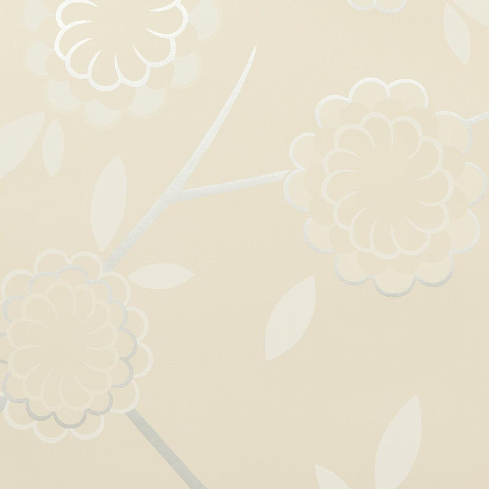Birdtree Silver 5014991 by Schumacher Wallpaper Neisha Crosland 20.5" - Fabric Carolina -