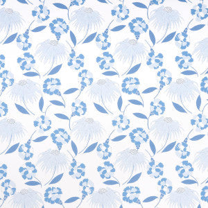 Bouquet Toss Afternoon Blue 5013841 by Schumacher Wallpaper
