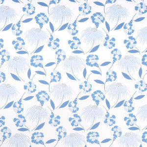 Bouquet Toss Afternoon Blue 5013841 by Schumacher Wallpaper