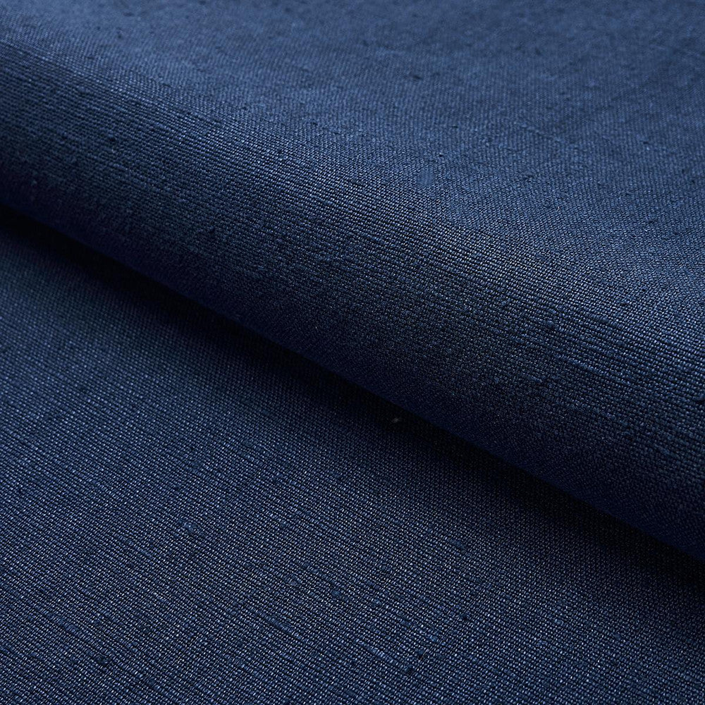 Marco Performance Linen Indigo 82623 by Schumacher Fabric Perfect Basics: Linen - Fabric Carolina -