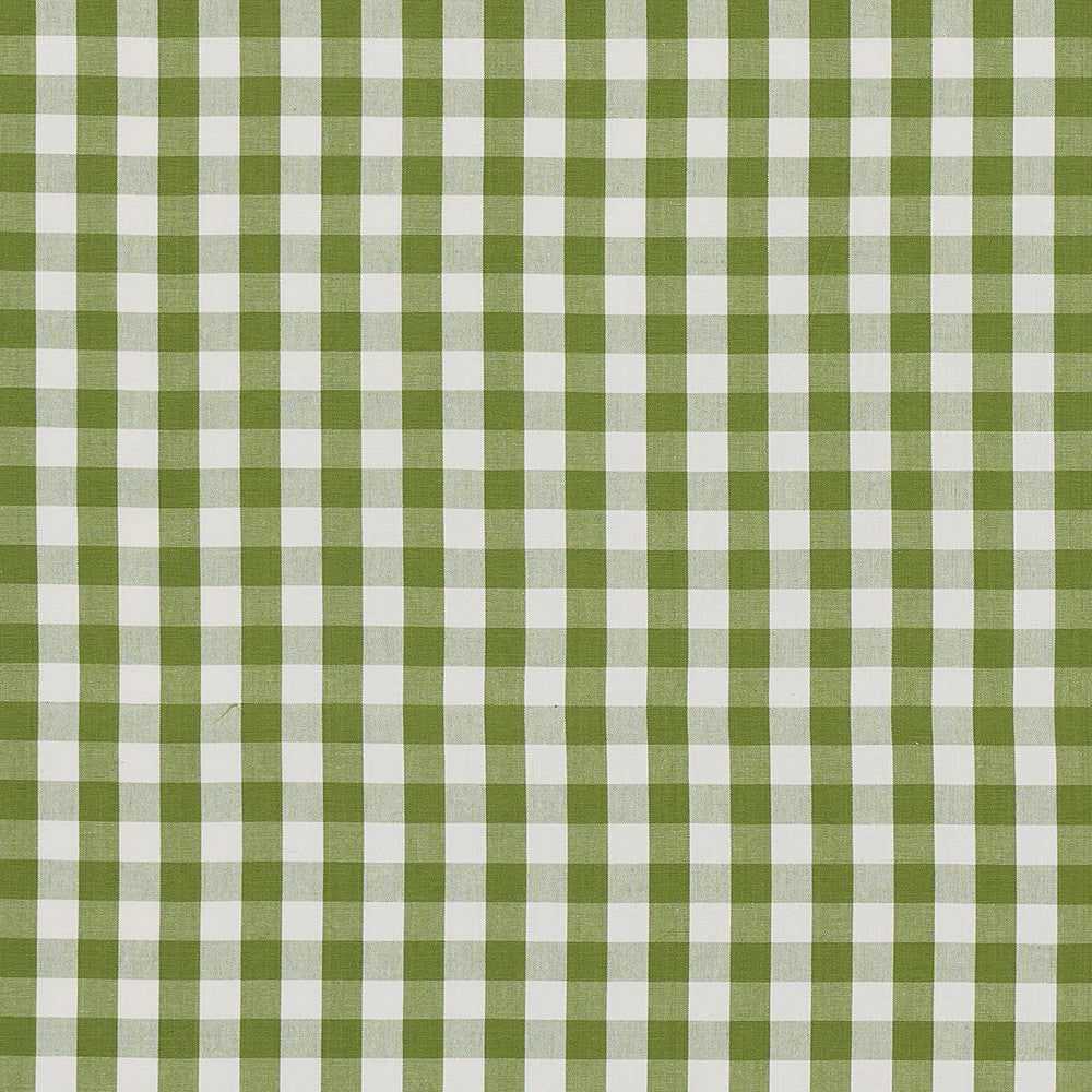 Elton Cotton Check Leaf 63071 by Schumacher Fabric New Traditional: Provenal 1.25" - Fabric Carolina -