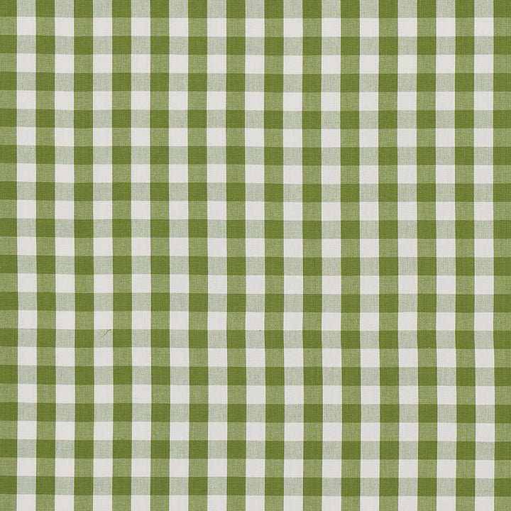Elton Cotton Check Leaf 63071 by Schumacher Fabric New Traditional: Provenal 1.25" - Fabric Carolina -