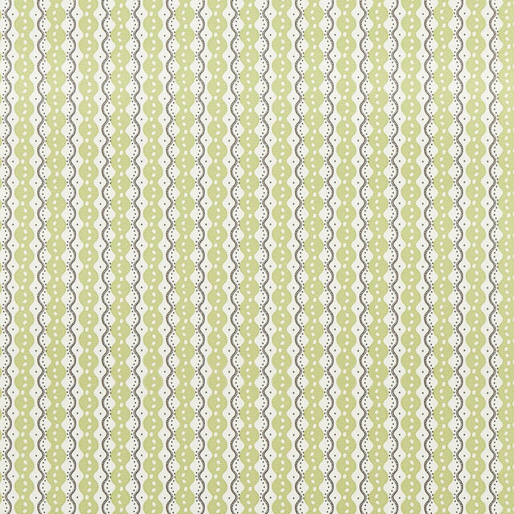 Centipede Stripe Pea 5015072 by Schumacher Wallpaper Neisha Crosland 20.5" - Fabric Carolina -