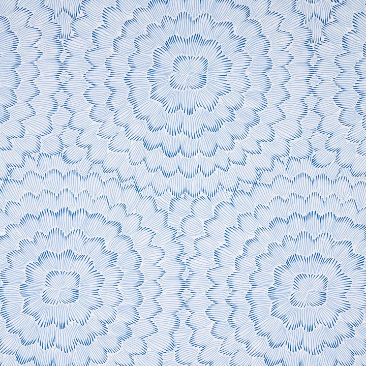 Feather Bloom Blue 5013820 by Schumacher Wallpaper Moon River 54.0" - Fabric Carolina -