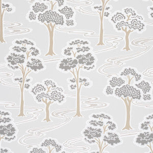 Tree River Moonstone 5009100 by Schumacher Wallpaper