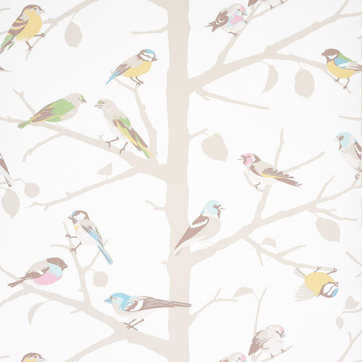 A-Twitter Soft Multi 5005033 by Schumacher Wallpaper Moon River 27.0" - Fabric Carolina -