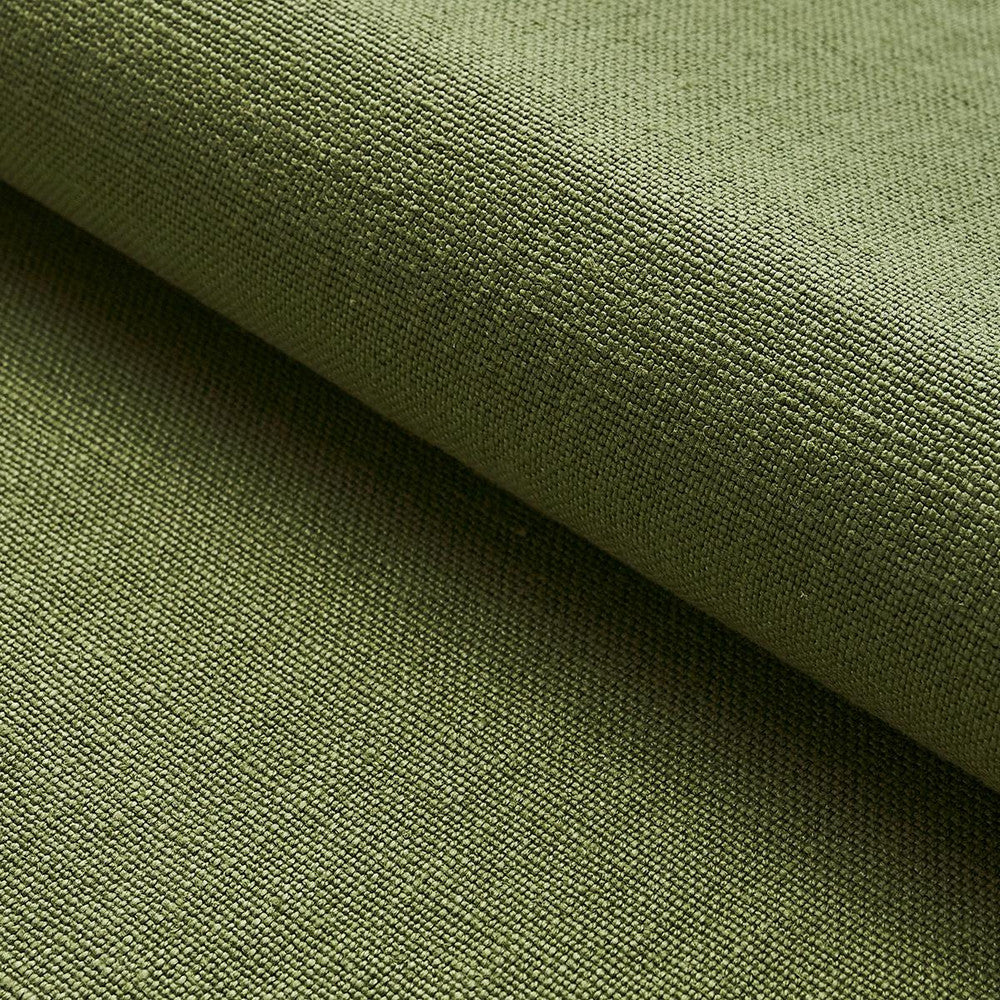 Piet Performance Linen Moss 82597 by Schumacher Designer Fabric Perfect Basics: Linen - Swanky Fabrics -