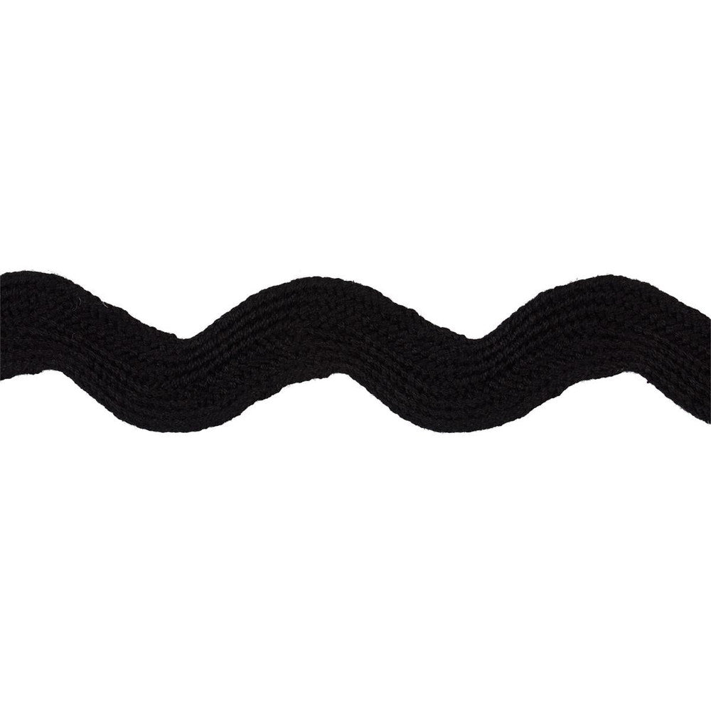 Ric Rac Tape Large Black 82724 by Schumacher Trim New Old-Fashioned - Fabric Carolina -