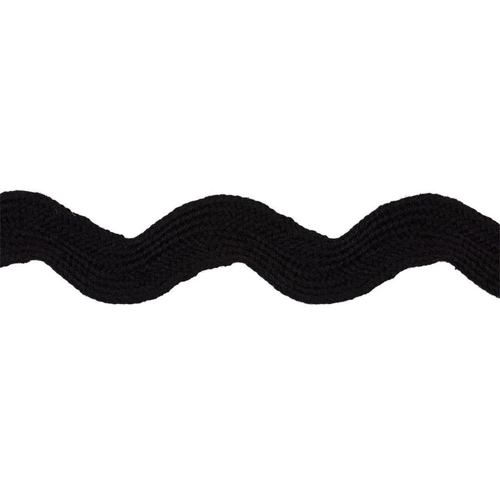 Ric Rac Tape Large Black 82724 by Schumacher Trim New Old-Fashioned - Fabric Carolina -