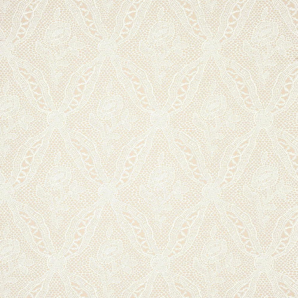 Cosette Lace Sand 5014721 by Schumacher Wallpaper New Old-Fashioned 27.0" - Fabric Carolina -