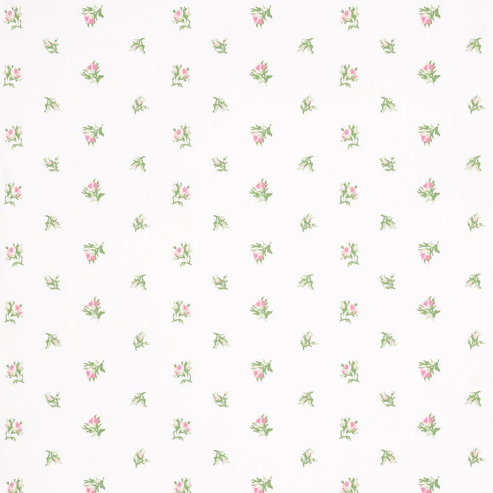 Margie Floral Rose 5014742 by Schumacher Designer Wallpaper New Old-Fashioned 9.0" - Swanky Fabrics -