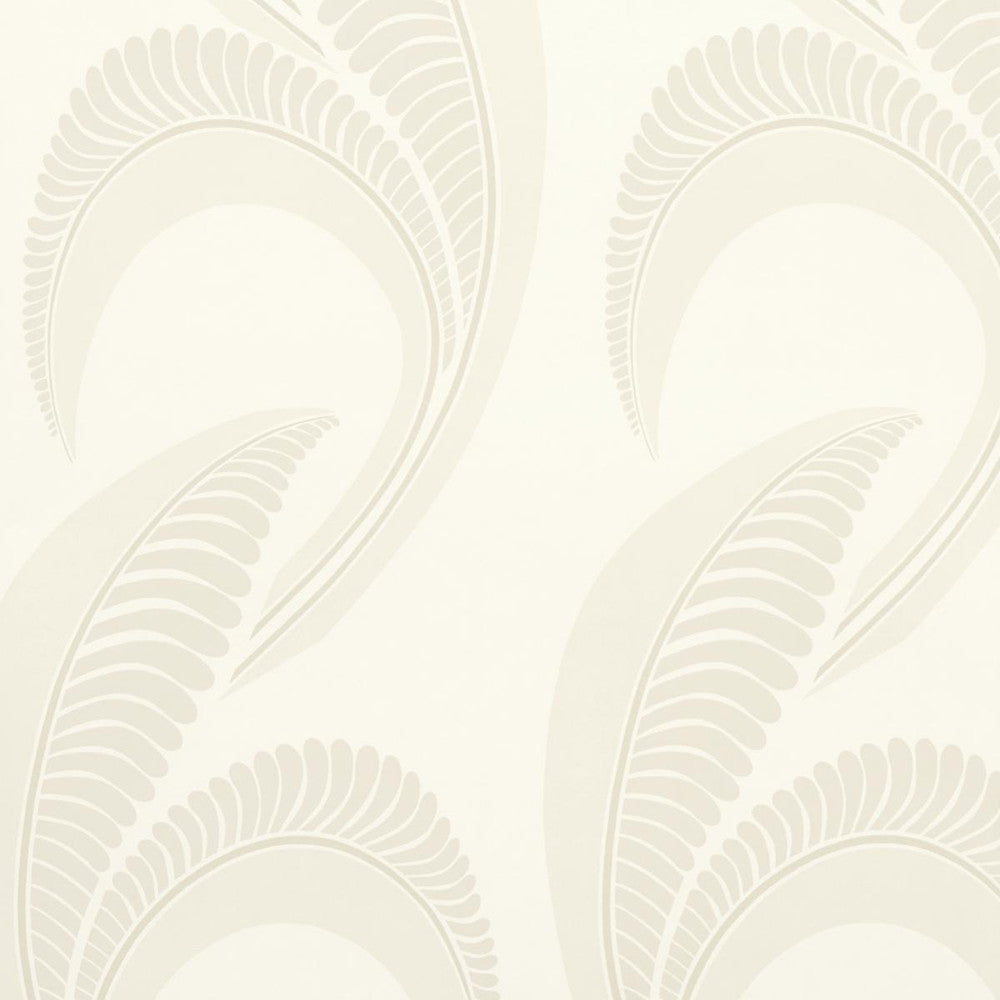 Banana Leaf Ivory 5014981 by Schumacher Wallpaper Neisha Crosland 20.5" - Fabric Carolina -